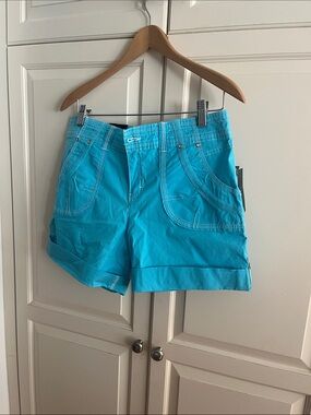 Inc Casual Turquoise Women's Roll-Cuff Bermuda Shorts